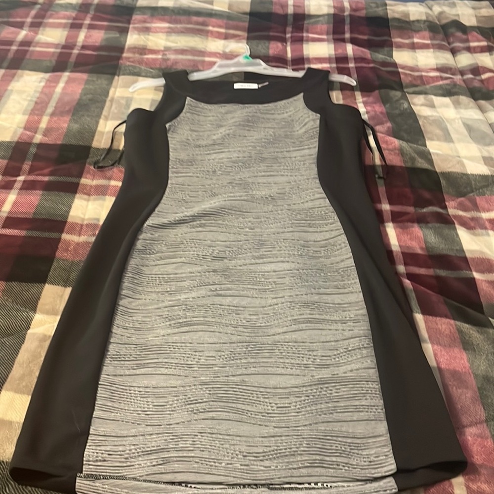 Size 12 Calvin Klein Black and Grey dress